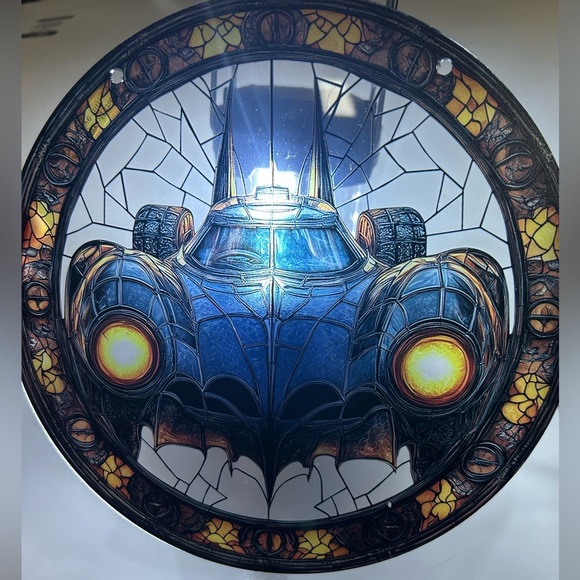 Faux Acrylic Stained Glass Batman / Batmobile Art 🦇 - Picture 2 of 6